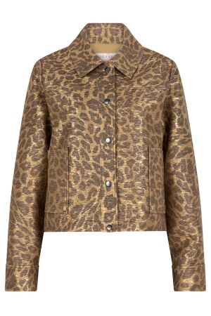 EsQualo Jacket Leopard 339 golden olive