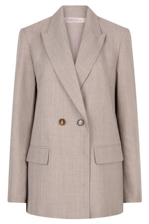 EsQualo Blazer double breasted melange 761 taupe melange
