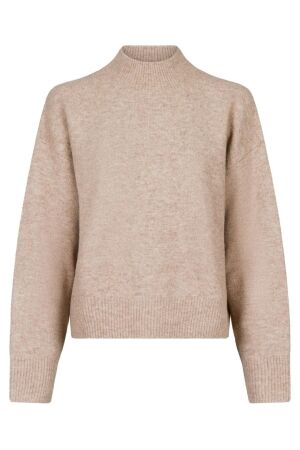 Neo Noir Paulina Knit Blouse 119 Sand Melange Neo Noir Paulina Knit Blouse 119 Sand Melange