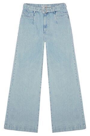 Homage Jeans With Double Pocket Details and Belt Vintage Blue Homage Jeans With Double Pocket Details and Belt Vintage Blue