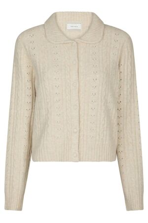 Neo Noir Emelie Knit Cardigan 124 Ivory Neo Noir Emelie Knit Cardigan 124 Ivory