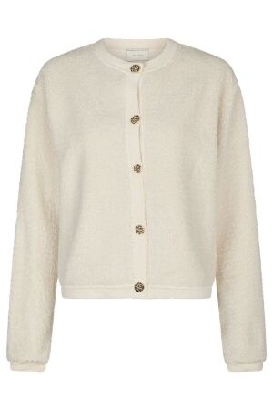 Neo Noir Limo Fluffy Knit Cardigan 122 Creme Neo Noir Limo Fluffy Knit Cardigan 122 Creme