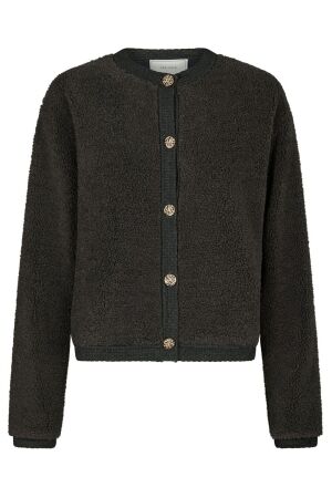 Neo Noir Limo Fluffy Knit Cardigan 132 Antracit