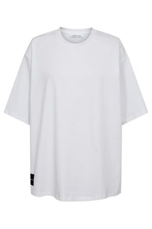 Haute L'amitié Back Logo Loose Tee White/Black Print