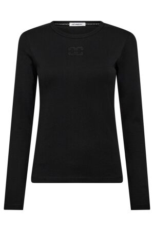Co'Couture Granny, Embroidery LS Tee 96 Black