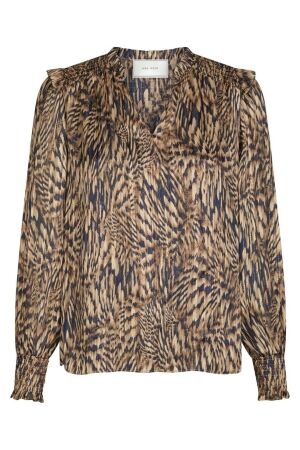 Neo Noir Davina Pattern Blouse 543 Camel Neo Noir Davina Pattern Blouse 543 Camel