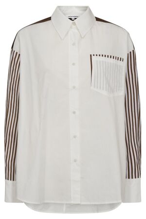 Co'Couture Mio, Stripe Shirt 145 Dark Brown Co'Couture Mio, Stripe Shirt 145 Dark Brown