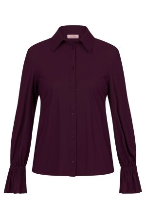 Studio Anneloes Duna ruffle blouse 3800 blackberry Studio Anneloes Duna ruffle blouse 3800 blackberry