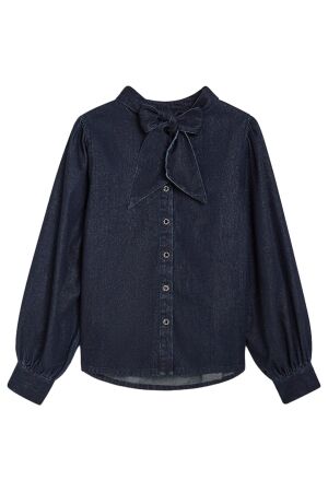Summum Blouse Cotton lurex denim 492 Night blue denim Summum Blouse Cotton lurex denim 492 Night blue denim