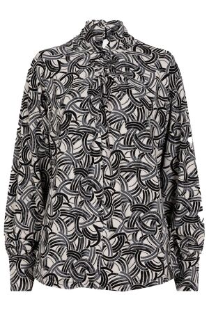 EsQualo Top col pleat Sparkling Nights 999 print
