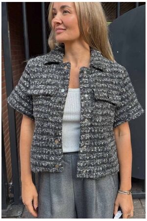 Est'Seven Eline Jacket ERA Grey Knit Mix