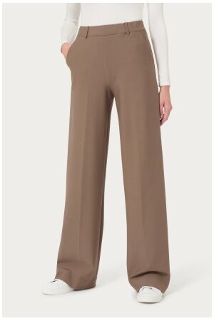 Ragno Compact pants palazzo with pockets Pine bark
