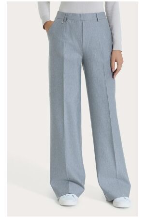 Ragno Compact pants palazzo with pockets Grigio melange