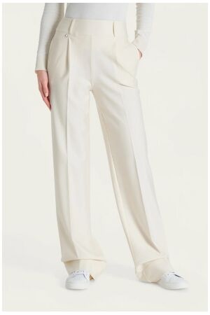 Ragno Compact pants wide with pockets and pinces Avorio/crema