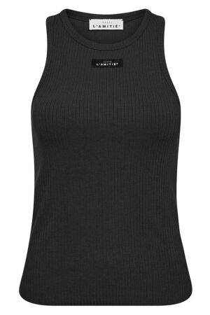 Haute L'amitié Rib Badge Tank Black