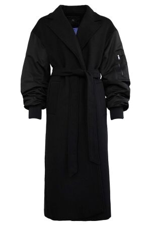 With Black  WBLARCADIA WOOL COAT Black With Black  WBLARCADIA WOOL COAT Black