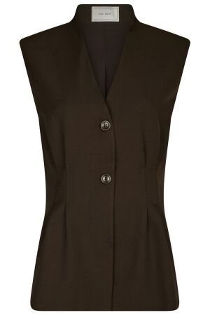 Neo Noir Finna Structure Vest Dark brown Neo Noir Finna Structure Vest Dark brown