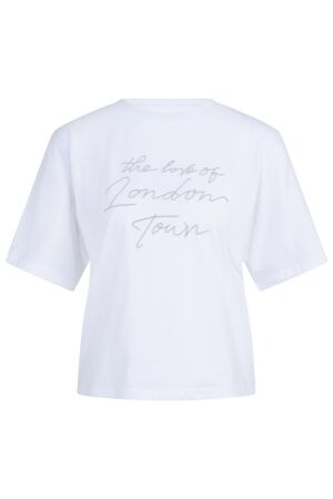 YAYA T-shirt met flockprint 442031