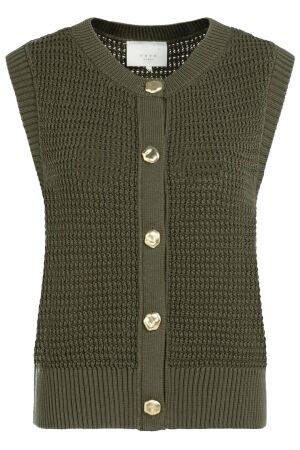 YAYA Textured sleeveless cardigan w 99065 YAYA Textured sleeveless cardigan w 99065