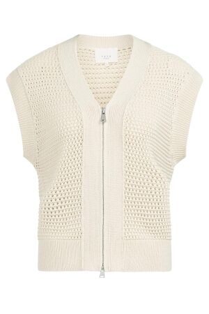 YAYA Mesh stitch sleeveless cardiga 99058 YAYA Mesh stitch sleeveless cardiga 99058