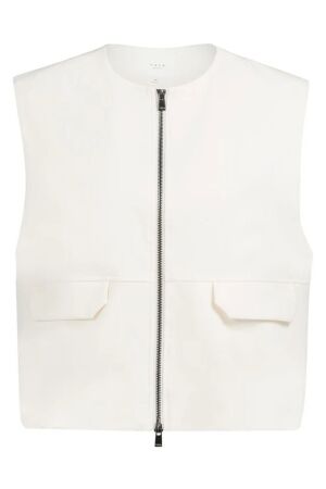 YAYA Sleeveless woven jacket with b 99064