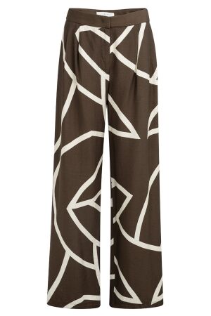 YAYA Woven printed wide leg trouser 912161