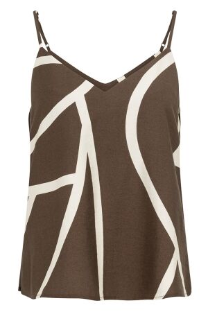YAYA Printed v-neck singlet 912161
