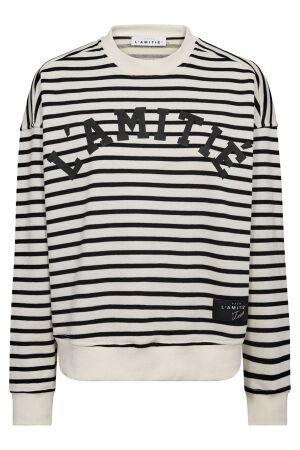 Haute L'amitié Stripe Logo Sweat Offwhite Black Haute L'amitié Stripe Logo Sweat Offwhite Black