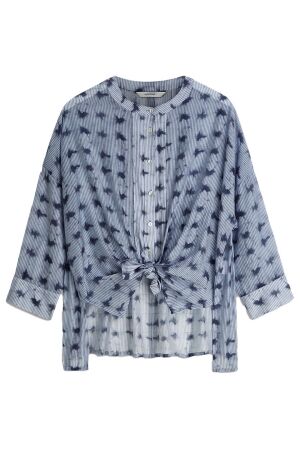 Summum Blouse Tie dye stripe 423 Soft blue