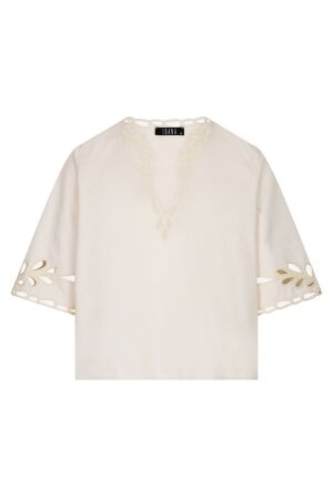 Ibana Terna, shirt met broderie details Ostra Beige Ibana Terna, shirt met broderie details Ostra Beige