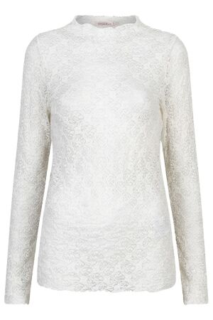 EsQualo Top l/slve lace 120 off white
