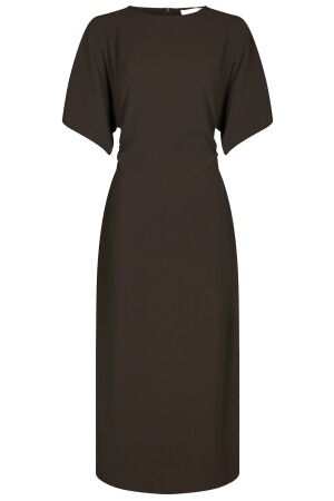 Neo Noir Miloine Drape Dress 676 Dark brown