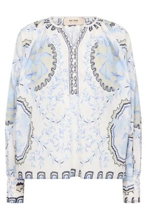 Mos Mosh MMWylde Orchid Blouse 835 brunnera blue