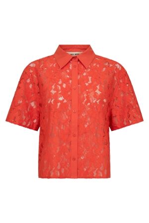 Mos Mosh MMLia River SS Lace Shirt 167 spicy orange