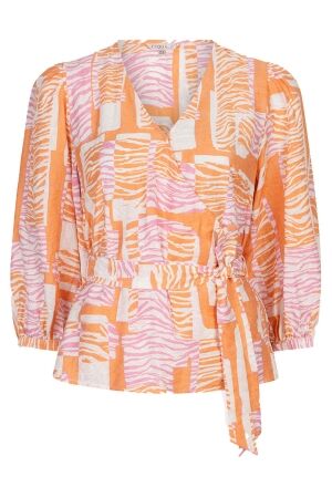 EsQualo Blouse wrap Divine Blocks 999 print