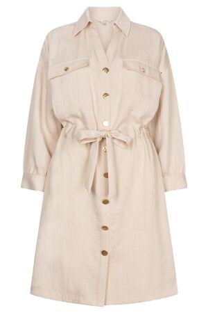 EsQualo Dress fine crinkle 168 light sand EsQualo Dress fine crinkle 168 light sand