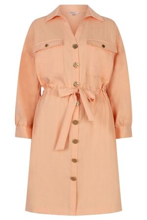 EsQualo Dress fine crinkle 223 bellini EsQualo Dress fine crinkle 223 bellini