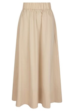 Neo Noir NOS Yara Long Poplin Skirt 125 Dark Sand
