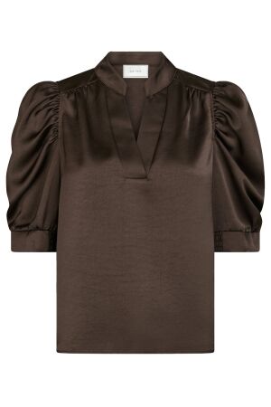 Neo Noir Roella Heavy Sateen Blouse 676 Dark brown Neo Noir Roella Heavy Sateen Blouse 676 Dark brown