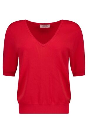 Studio Anneloes Sandy V neck pullover 2800 coral red