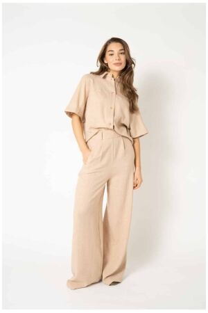 Est'Seven Wide leg pantalon Creme