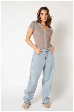 Est'Seven Wide leg jeans Light Snow Wash Blue