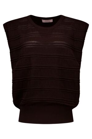 Studio Anneloes Leona knitted top 8700 espresso Studio Anneloes Leona knitted top 8700 espresso