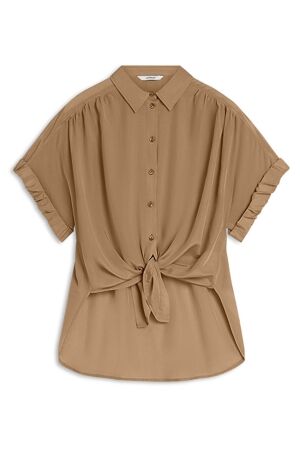 Summum Blouse short sleeves Viscose cotton 763 Dark clay Summum Blouse short sleeves Viscose cotton 763 Dark clay