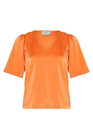 Neo Noir Largo Heavy Sateen Blouse Orange