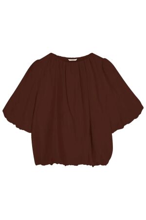 Summum Top balloon sleeves Viscose cotton 713 Coffee Summum Top balloon sleeves Viscose cotton 713 Coffee