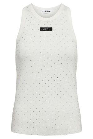 Haute L'amitié Rib Badge Stone Tank Off-White Haute L'amitié Rib Badge Stone Tank Off-White