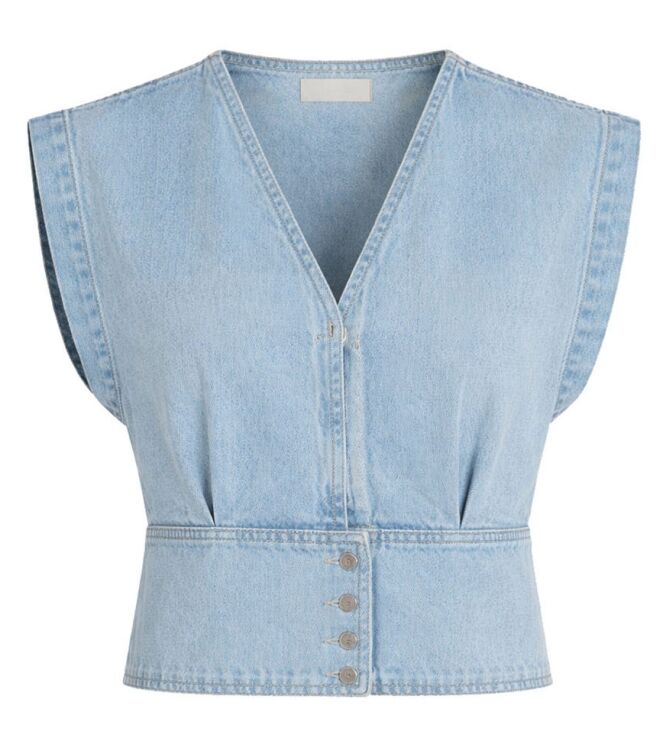 Est\'Seven PFEIFFER DENIM TOP Blauw