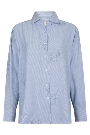 Neo Noir Dalma Dori Mini Stripe Shirt 140 Blue Neo Noir Dalma Dori Mini Stripe Shirt 140 Blue