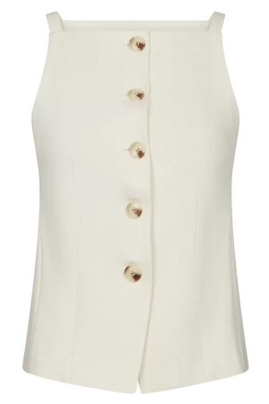 Neo Noir Kylie Structure waistcoat 121 Off White